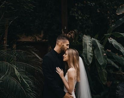 Wedding Portrait in the Woods